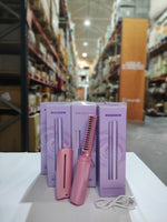 Mini Plancha De Pelo Recargable 2en1 Cepillo y Rizador Rosa - additional image 9
